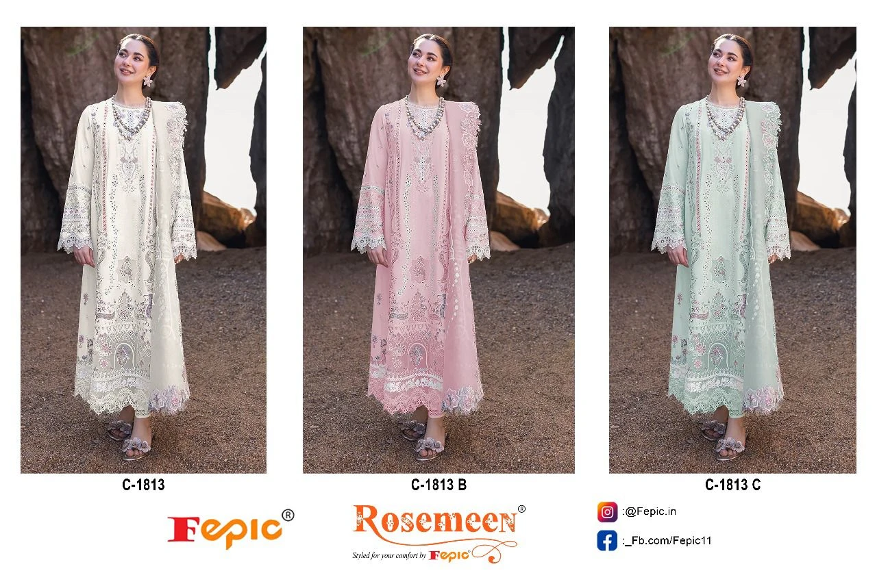 Fepic C 1813 Pure Cotton Wholesale Pakistani Salwar Suit Catalog — Wholesale Pakistani Suits, MPA wholesale from Surat — view 8